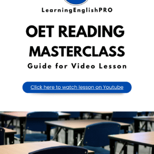 OET Reading Masterclass PDF Guide